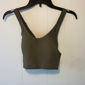 Gymshark Olive Green Padded Seamless Sports Bra